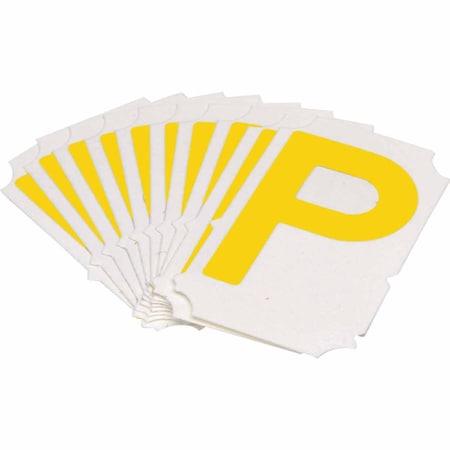 Brady Quik-Align 5060 Series Polyester 2 in Lbl Legend: P Yellow 10PK 5060P-P